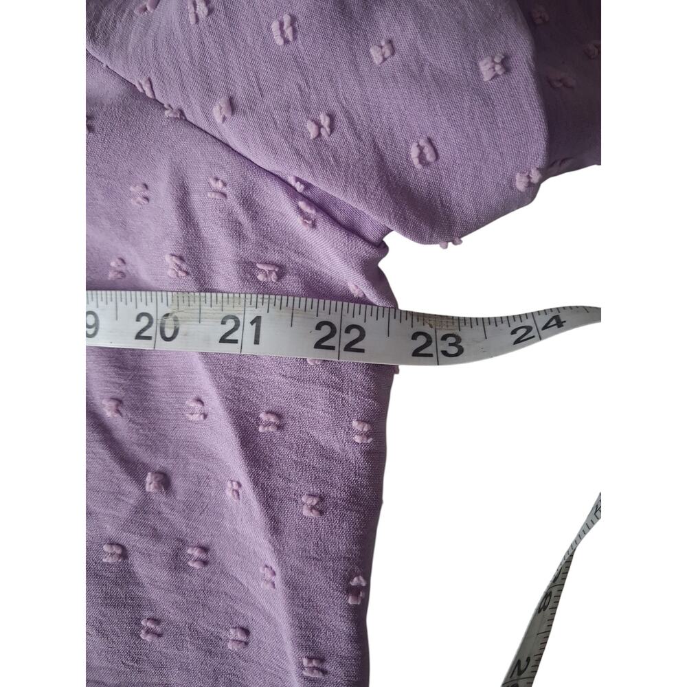 Womens Purple Top V-Neck 3/4 Ruffed Sleeve Size 1XL - Picture 5 of 8